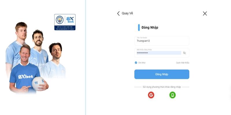 Đăng nhập 8xbet