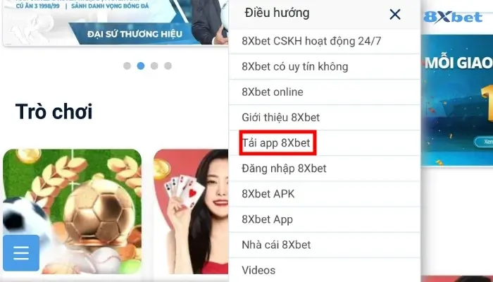 Tải app 8xbet